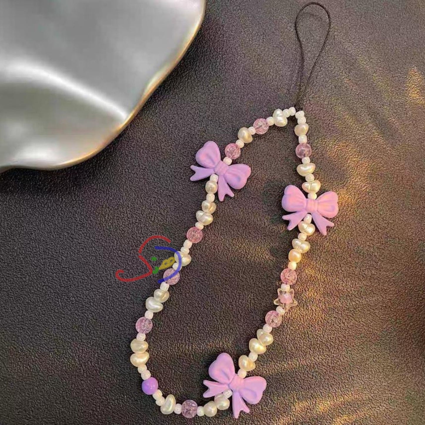 Delicate Bow Beaded Charm