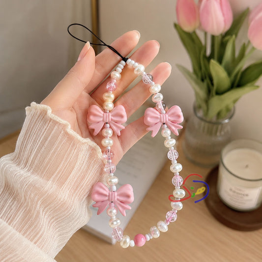 Delicate Bow Beaded Charm