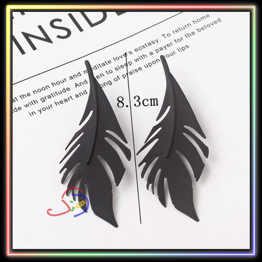 Black Leaf Earrings