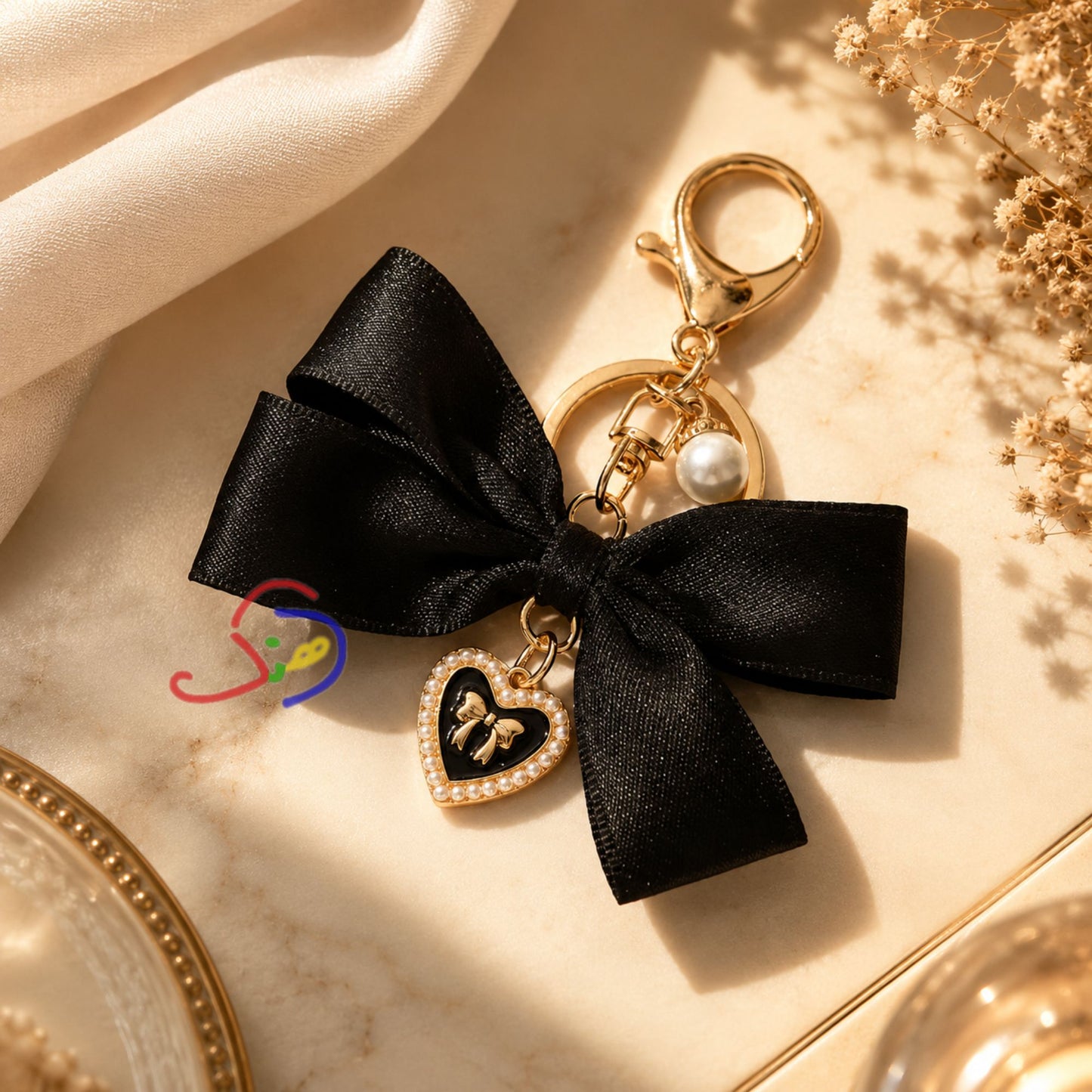 Black Bow Charm