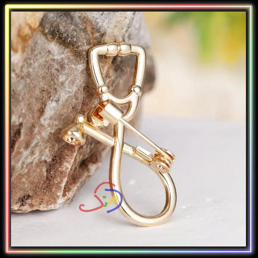 Black Stethoscope Pin