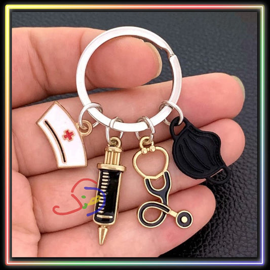 Enamel Medical Keychain