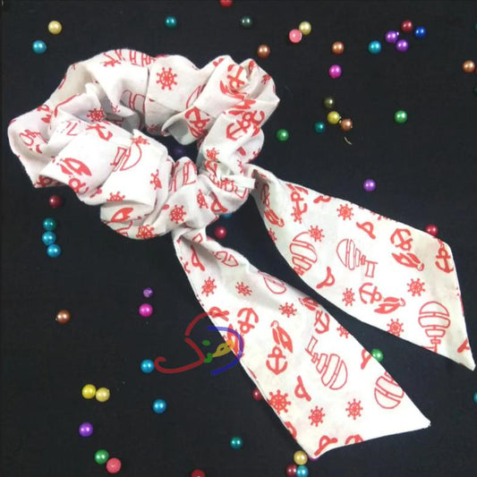 Bow Scrunchie (Cute Red)