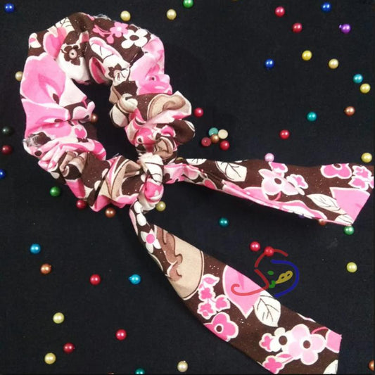 Bow Scrunchie (Funky Floral)