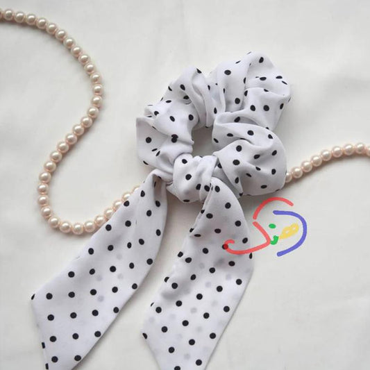 Bow Scrunchie (Dotted)