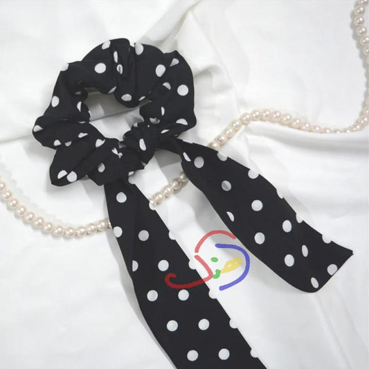 Bow Scrunchie (Polka Dots)