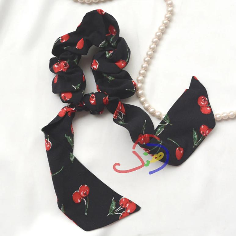 Bow Scrunchie - Cherry