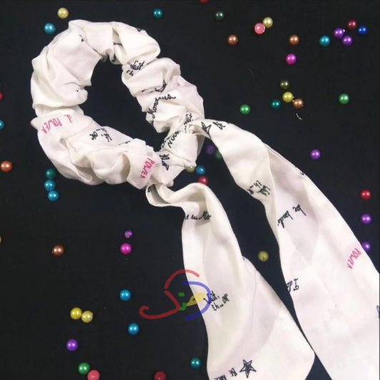 Bow Scrunchie (Cute Text)