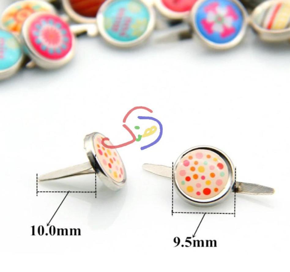 Printed Metal Brads