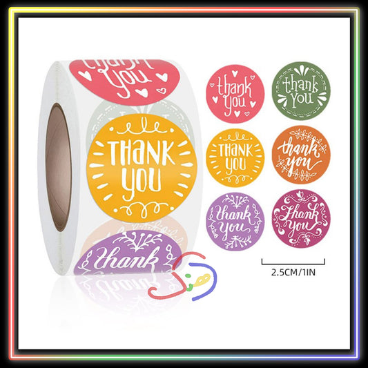 Funky Thank You Stickers