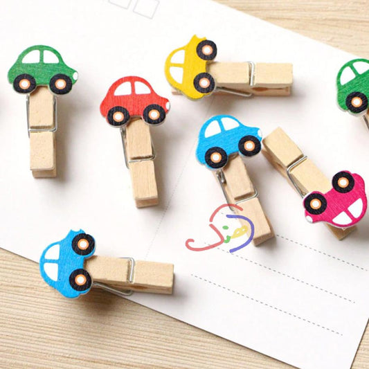 Colorful Car Wooden Pegs