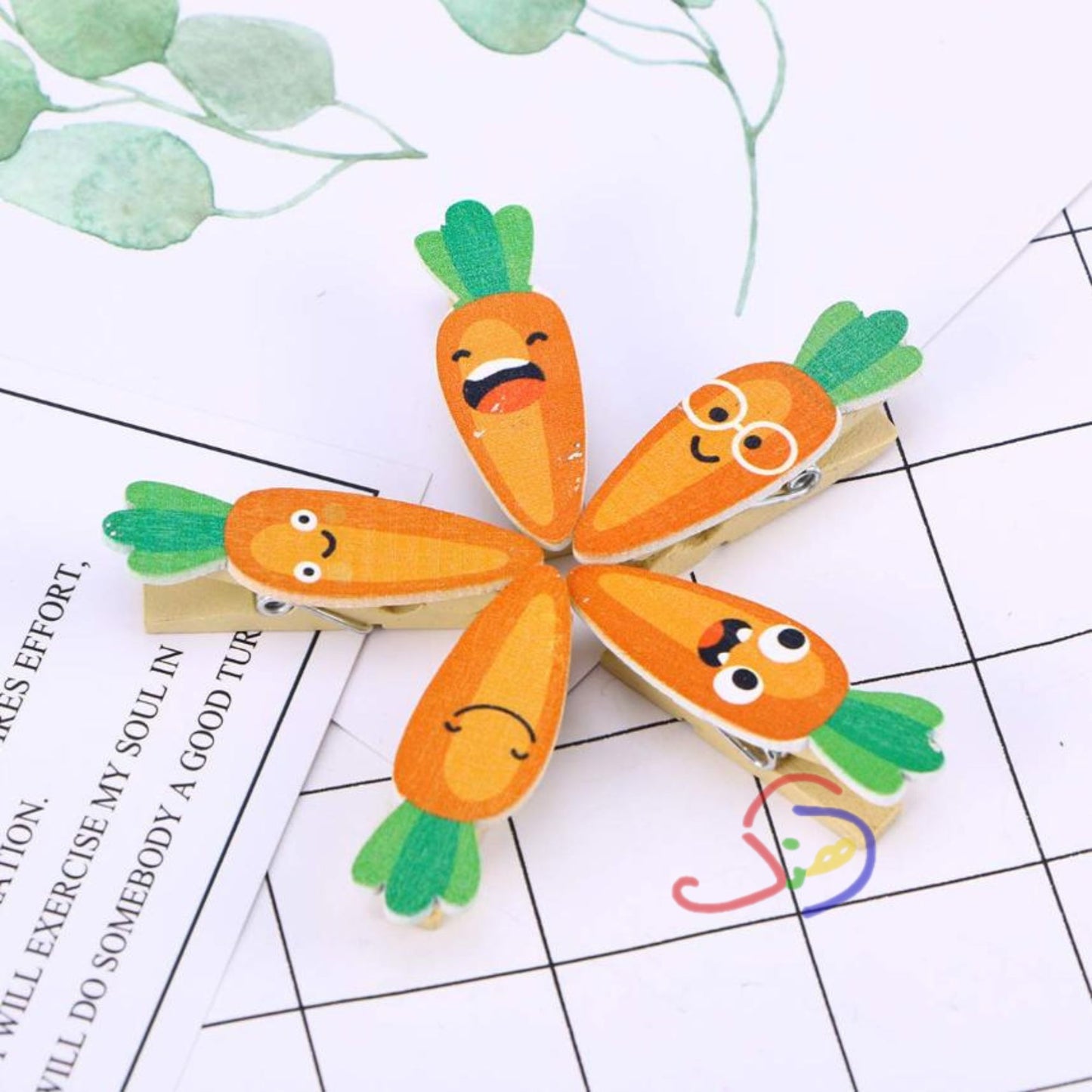 Cute Carrots Mini Clips