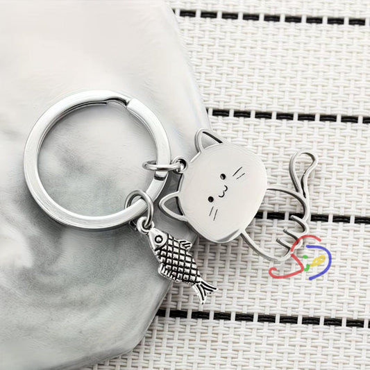Happy Cat Keychain