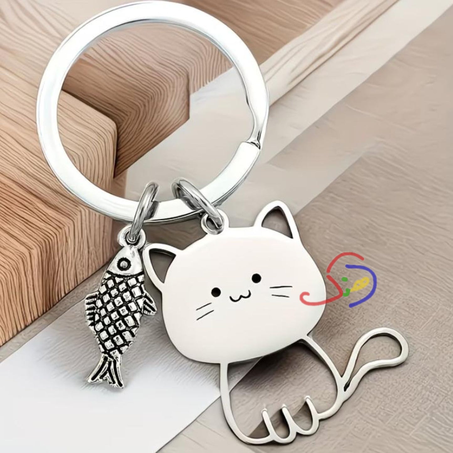 Happy Cat Keychain