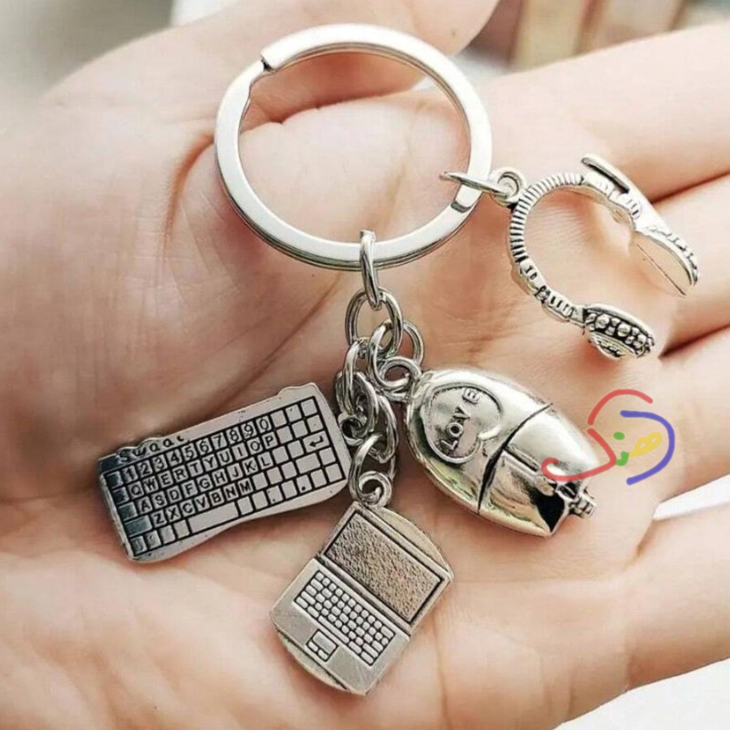 Digital World Keychain