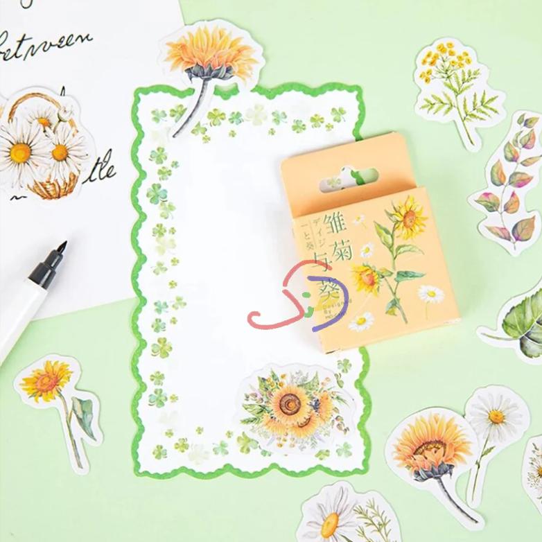 Yellow Floral Stickers
