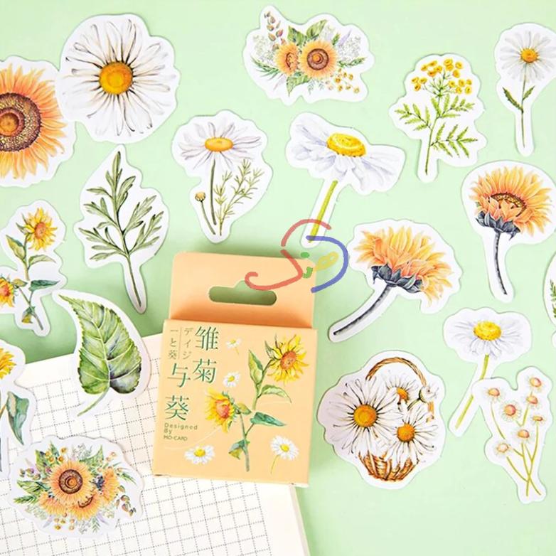 Yellow Floral Stickers