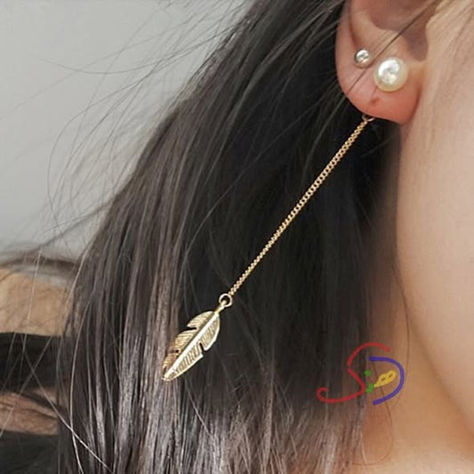 Long Feather Earrings
