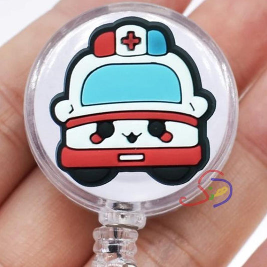 Retractable Card Holder (Cute Ambulance)