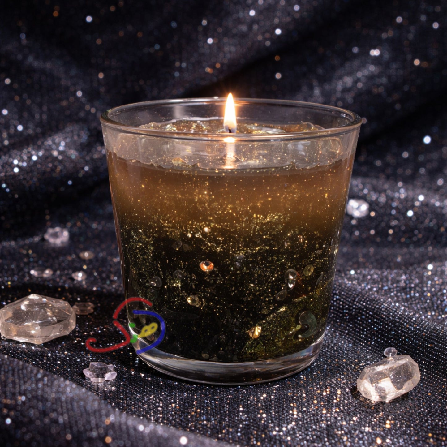 Glittery Galaxy Candle