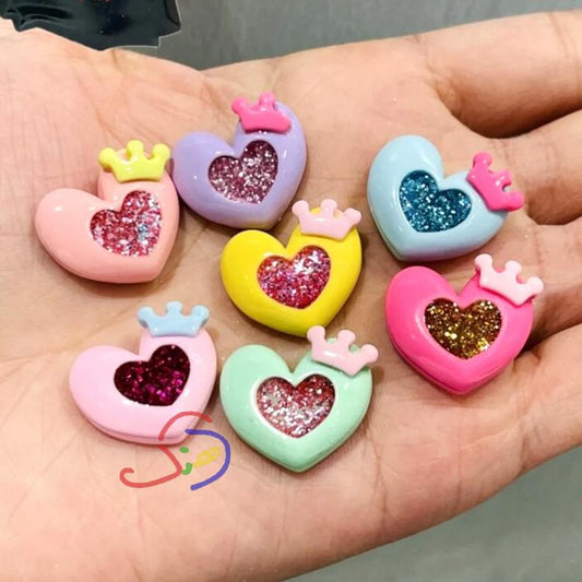Glittered Hearts Magnet