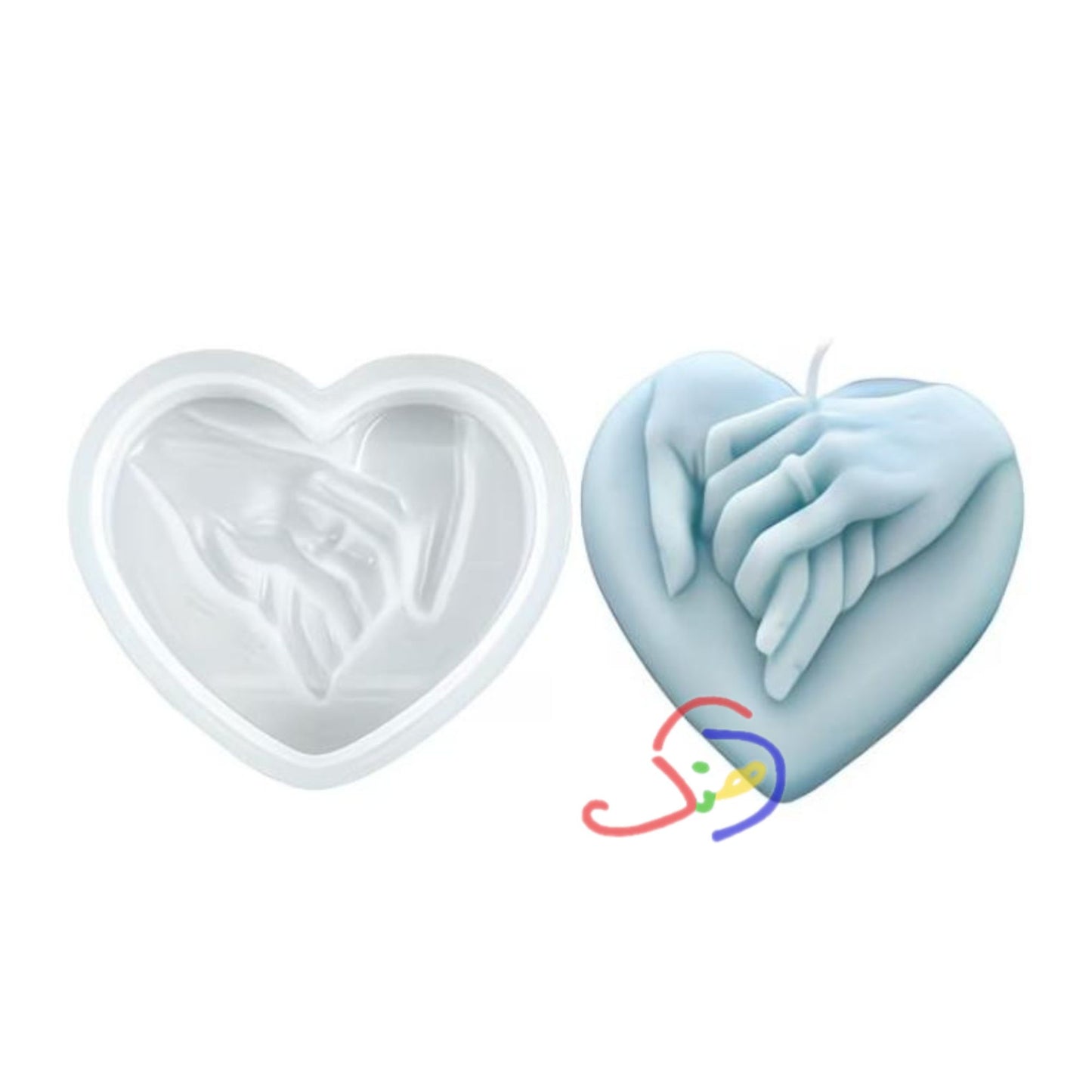 Hand-Holding Heart Mold