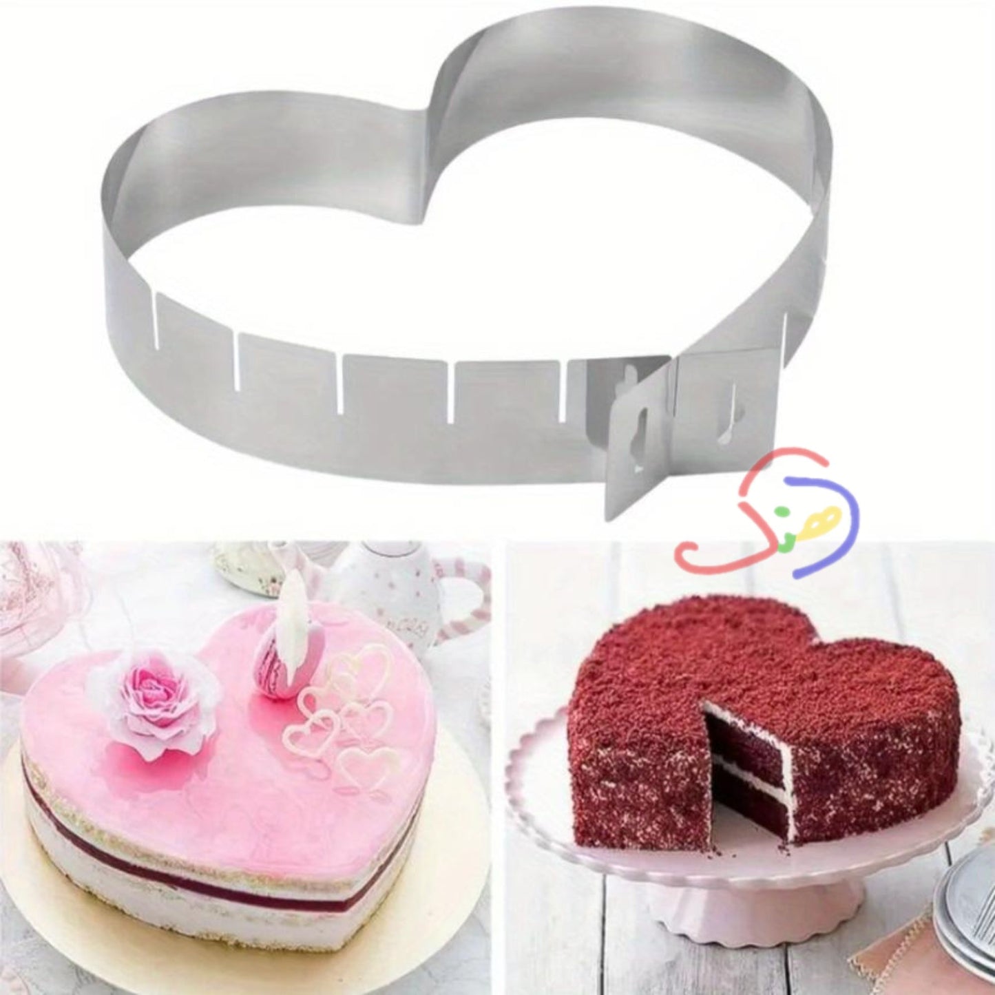 Adjustable Heart Cake Mold