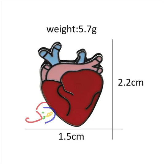 Medical Heart Brooch