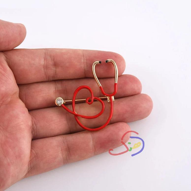 Hearty Stethoscope Brooch