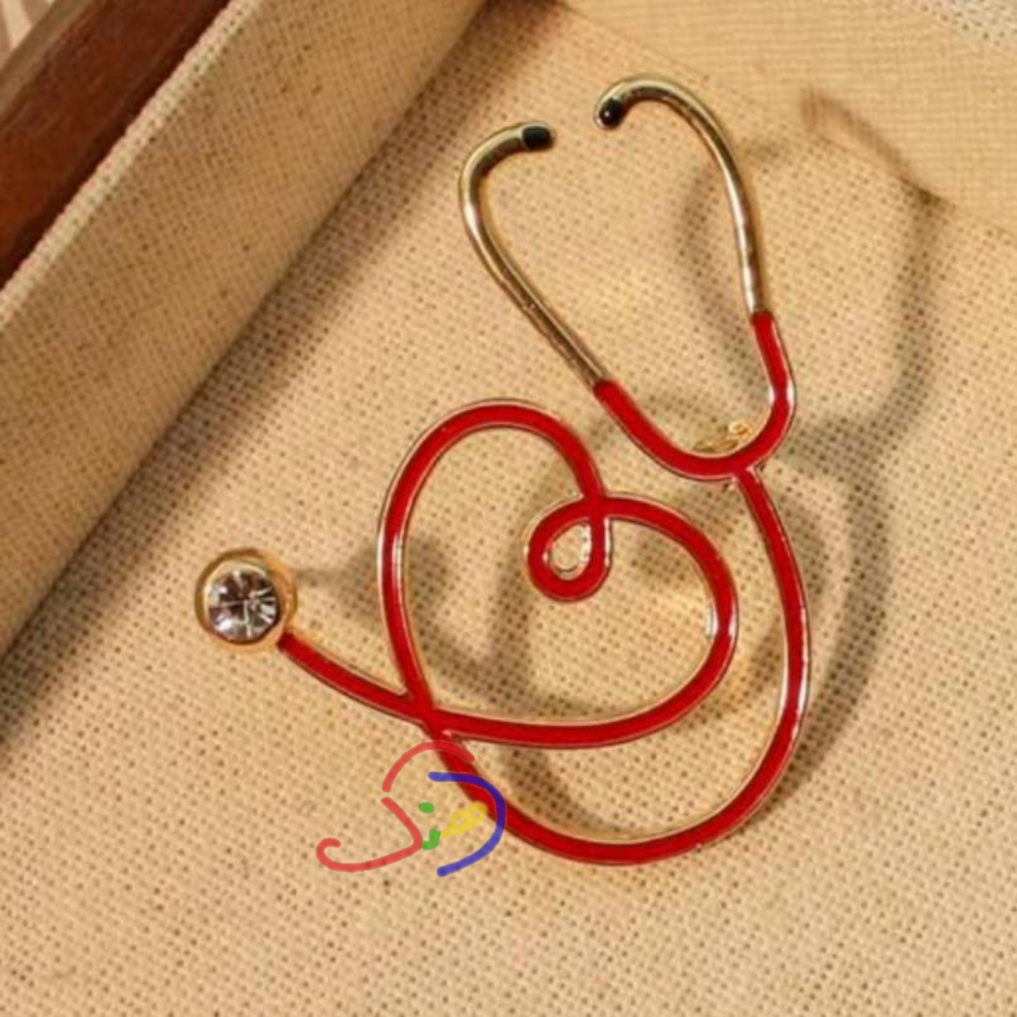 Hearty Stethoscope Brooch