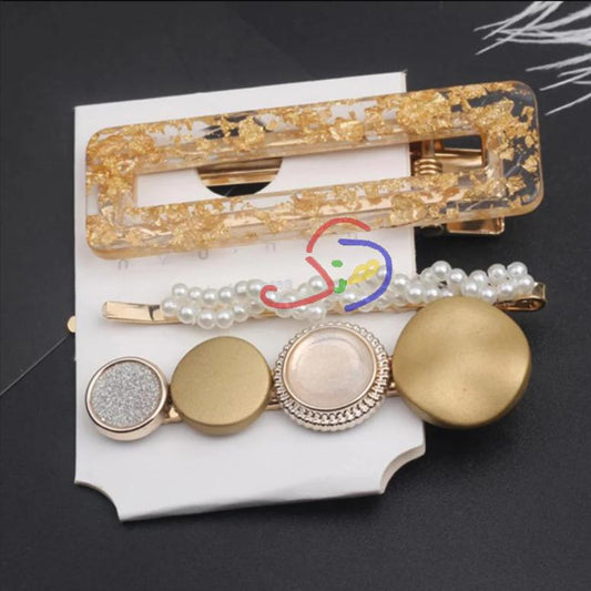 Yellow Korean Hair Clip Set