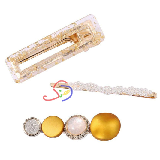 Yellow Korean Hair Clip Set