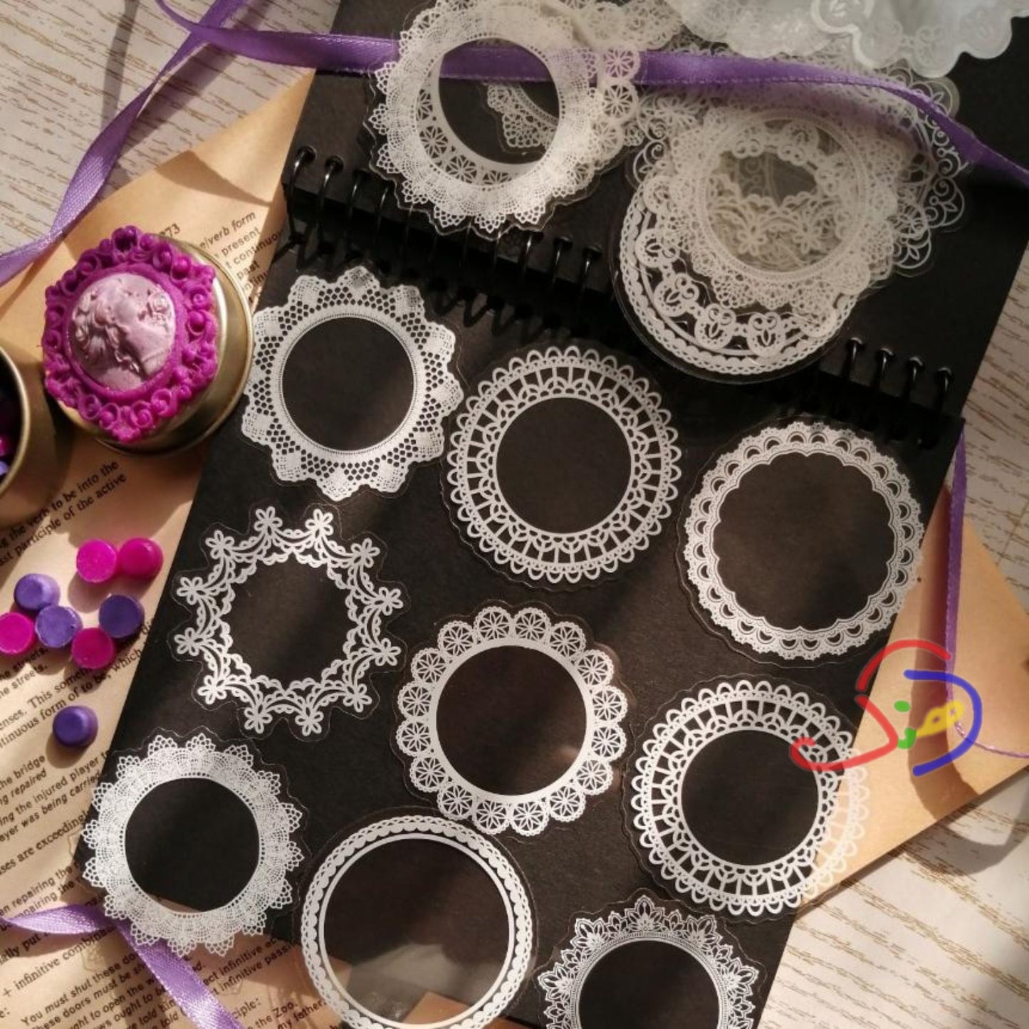 Round Lace Stickers