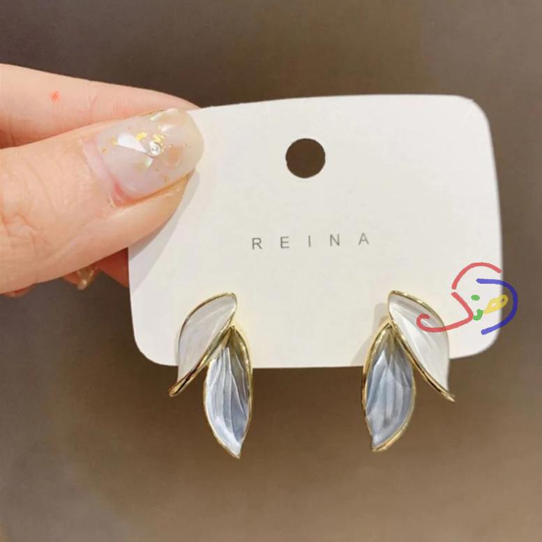 Enamel Leafy Earstuds