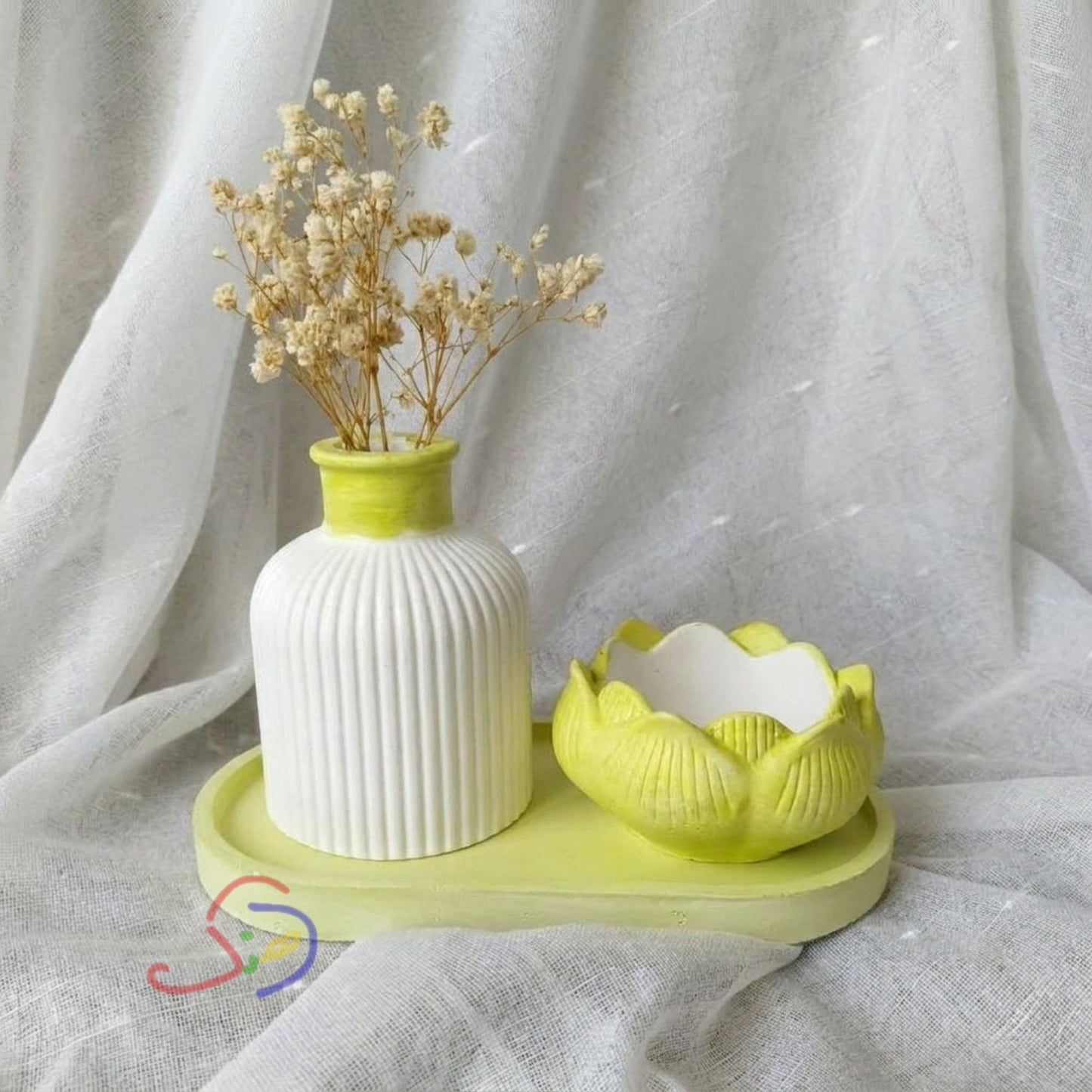 Lemon Drop – Handmade Concrete Décor Set