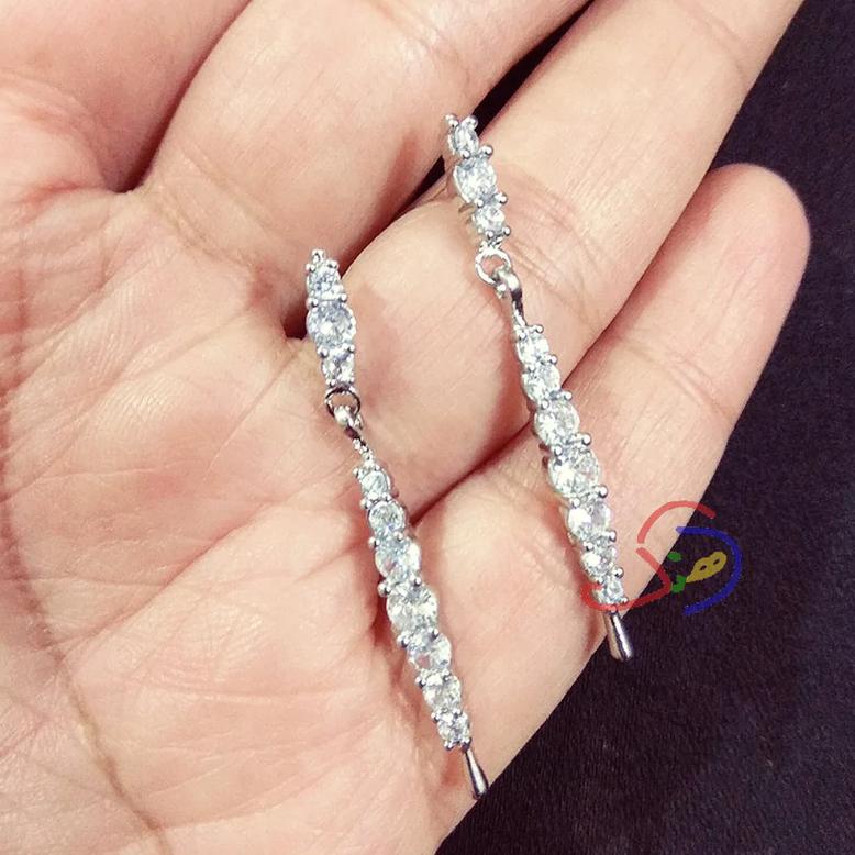 Long Crystal Earrings