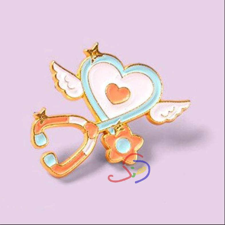 Floral Medical Brooch Pin