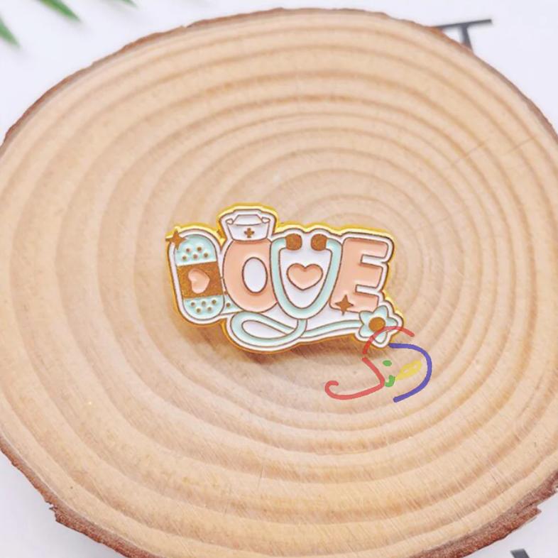 Floral Medical Brooch Pin