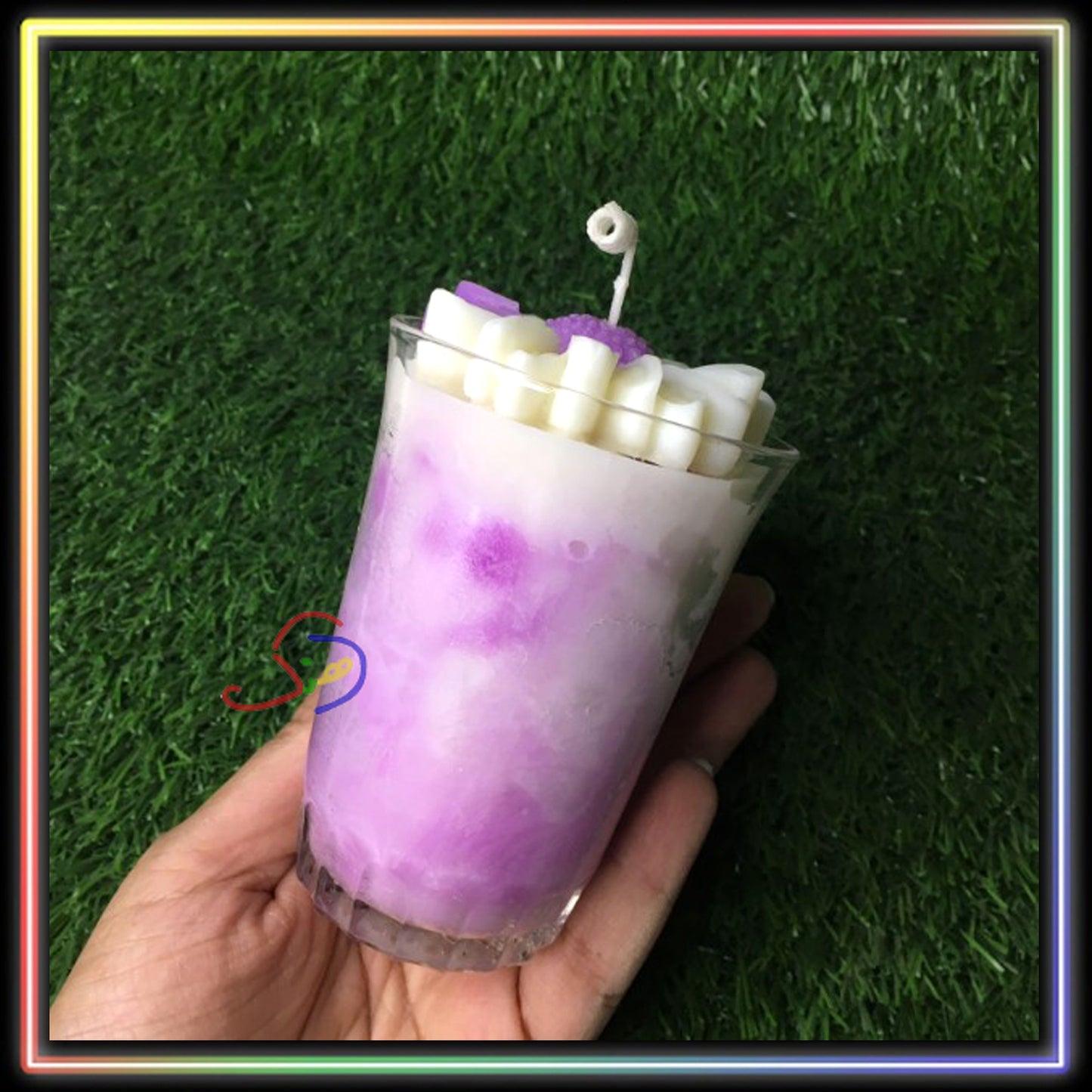 Marbled Daisy Candle