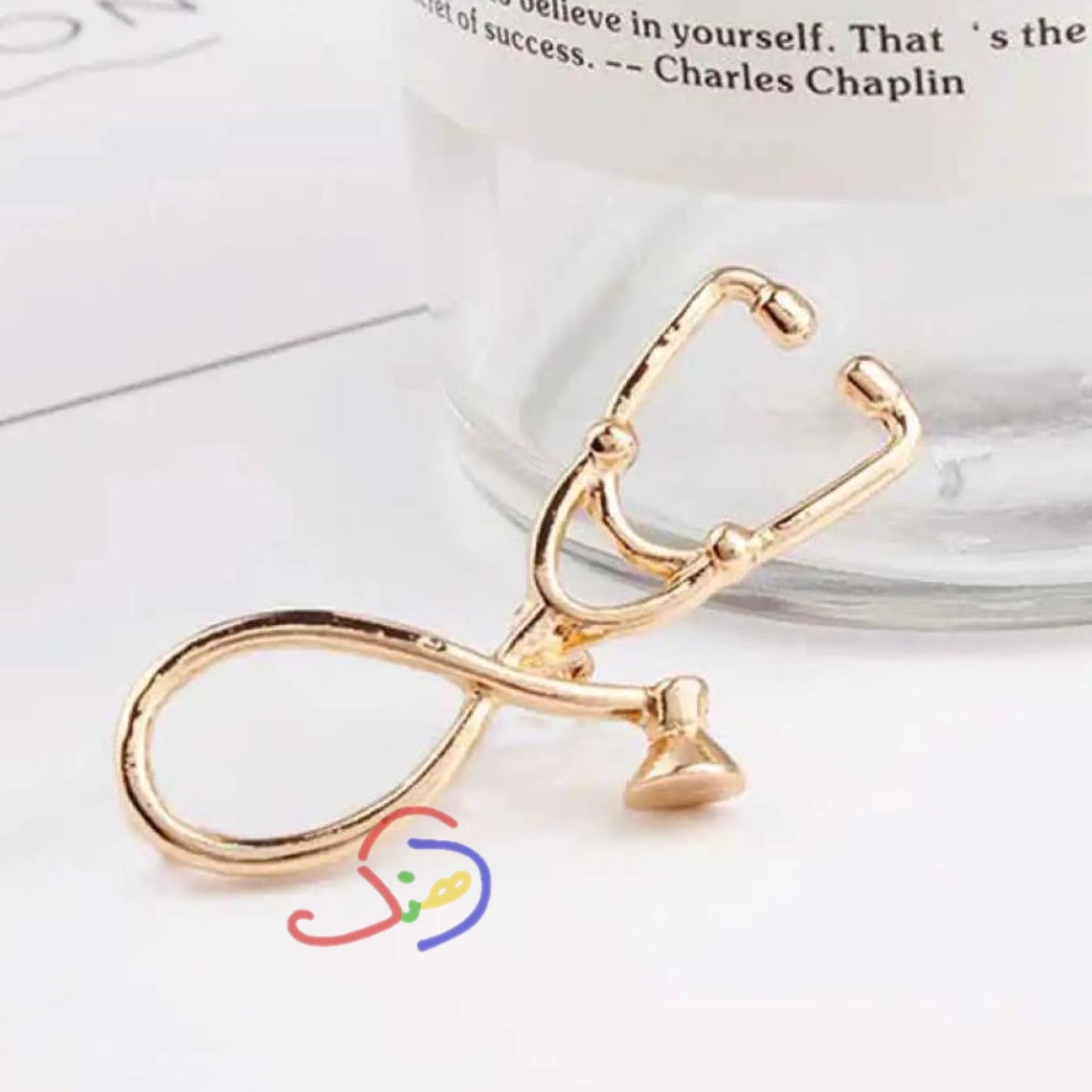 Stethoscope Brooch (Matte)