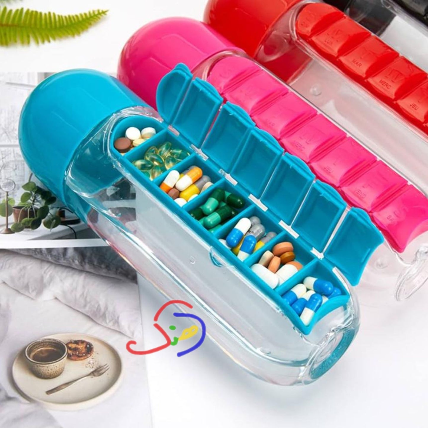 Bottle with Medicine Organizer