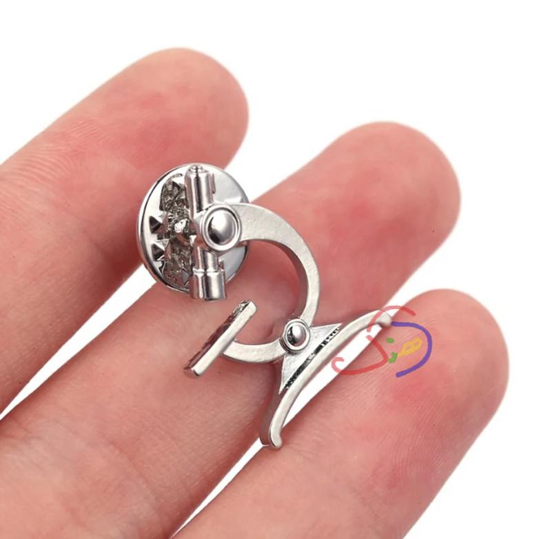 Microscope Brooch