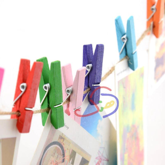 Mini Colorful Wooden Pegs