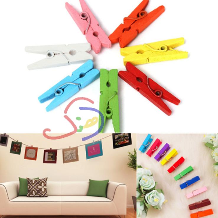 Mini Colorful Wooden Pegs
