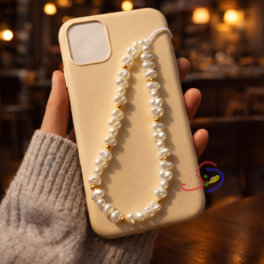 Moon Pearl Phone Charm