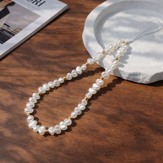Moon Pearl Phone Charm