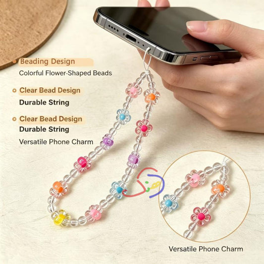 Colorful Floral Phone Charm