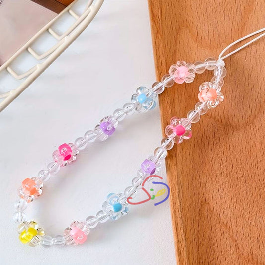 Colorful Floral Phone Charm