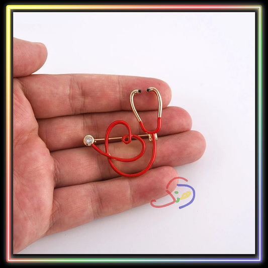 Hearty Stethoscope Brooch