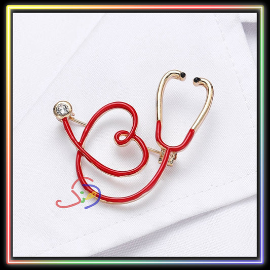 Hearty Stethoscope Brooch